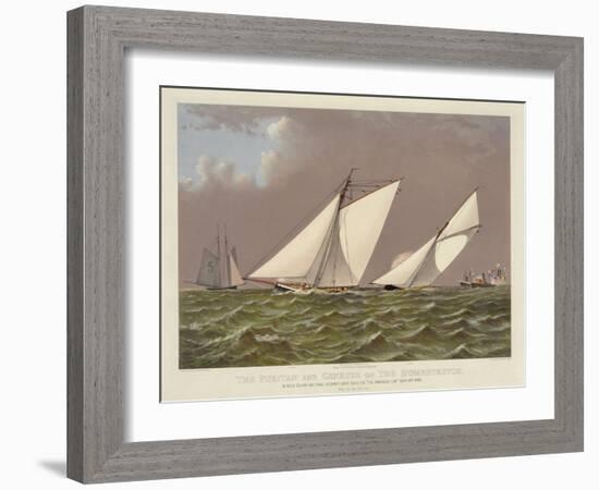 Puritan and Genesta on the Homestretch-null-Framed Art Print