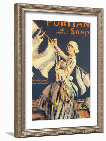 Puritan, Washing Powder Products Detergent, UK, 1910--Framed Giclee Print