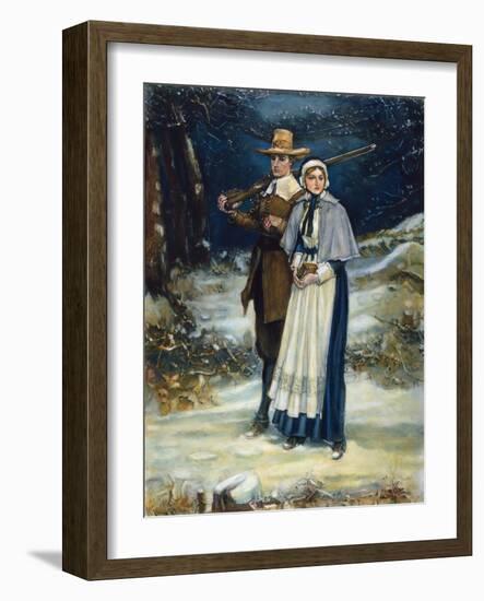 Puritans Going to Church-George Henry Boughton-Framed Giclee Print