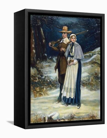 Puritans Going to Church-George Henry Boughton-Framed Premier Image Canvas