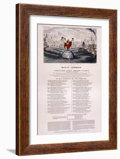 Purity of the River Thames, 1832-George Cruikshank-Framed Giclee Print