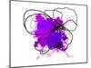 Purple Abstract Brush Splash Flower-Irena Orlov-Mounted Art Print