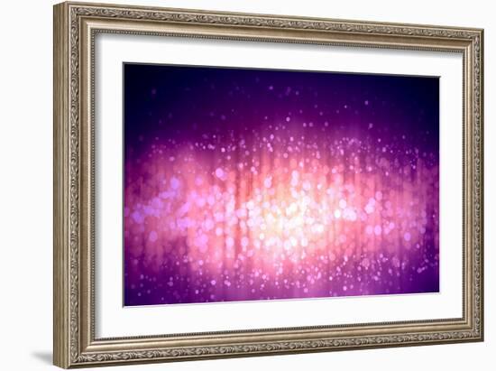 Purple Abstract Light Background-Sergey Nivens-Framed Art Print