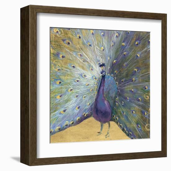 Purple and Gold Peacock-Danhui Nai-Framed Art Print