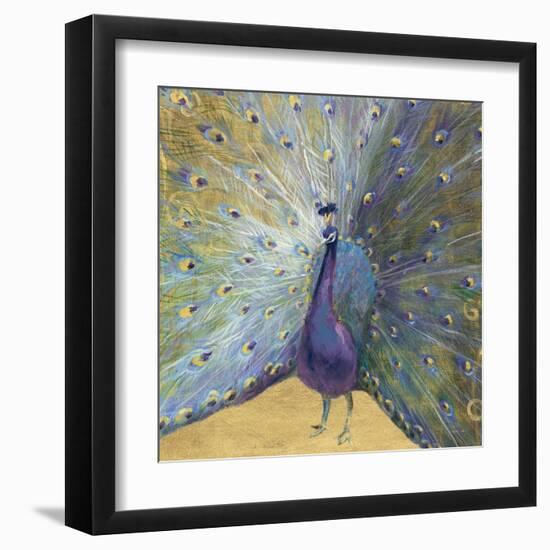 Purple and Gold Peacock-Danhui Nai-Framed Art Print