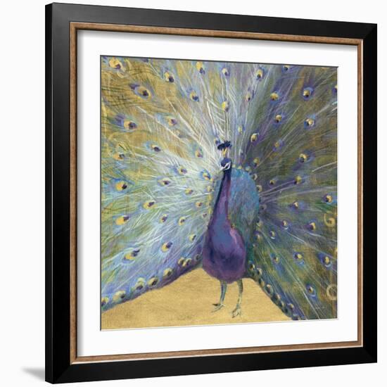 Purple and Gold Peacock-Danhui Nai-Framed Art Print