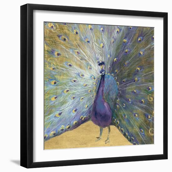 Purple and Gold Peacock-Danhui Nai-Framed Art Print