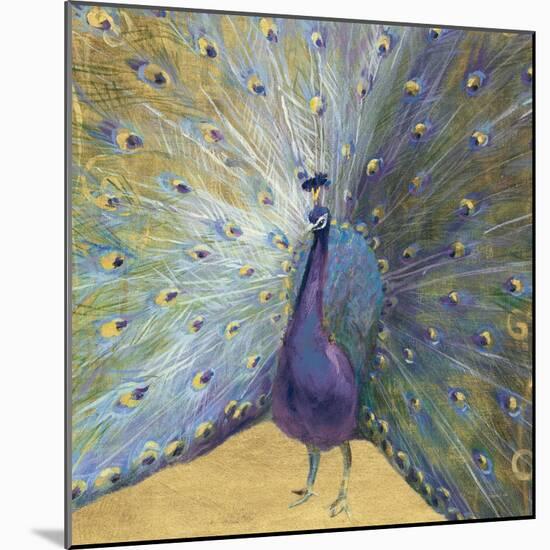 Purple and Gold Peacock-Danhui Nai-Mounted Art Print