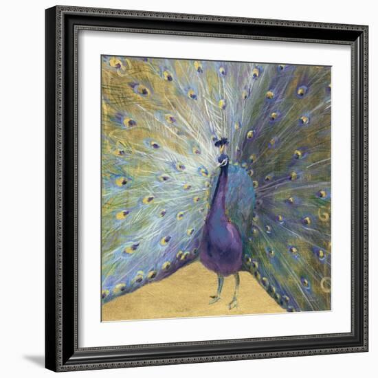 Purple and Gold Peacock-Danhui Nai-Framed Art Print