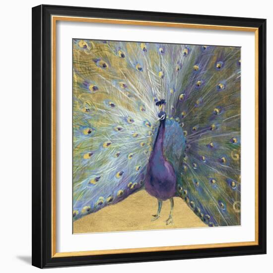 Purple and Gold Peacock-Danhui Nai-Framed Art Print