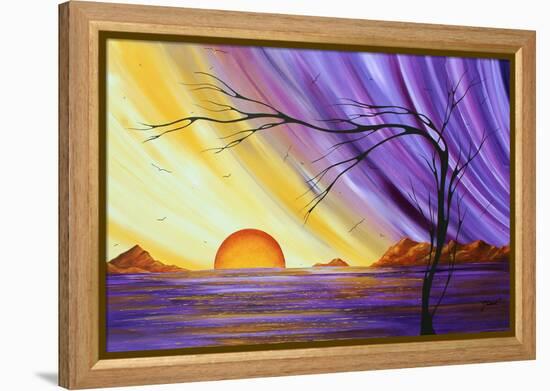 Purple and Gold Royal Sunset-Megan Aroon Duncanson-Framed Stretched Canvas