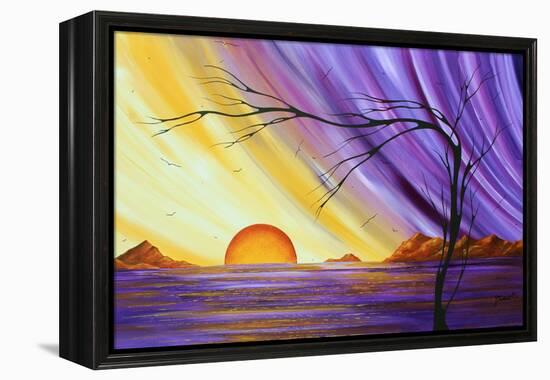 Purple and Gold Royal Sunset-Megan Aroon Duncanson-Framed Stretched Canvas