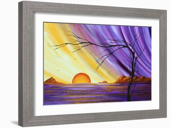 Purple and Gold Royal Sunset-Megan Aroon Duncanson-Framed Art Print