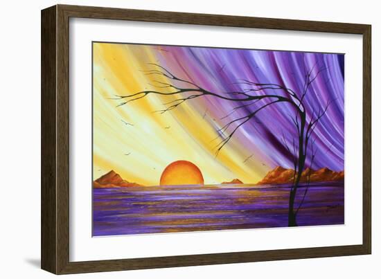 Purple and Gold Royal Sunset-Megan Aroon Duncanson-Framed Art Print