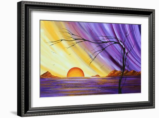 Purple and Gold Royal Sunset-Megan Aroon Duncanson-Framed Art Print