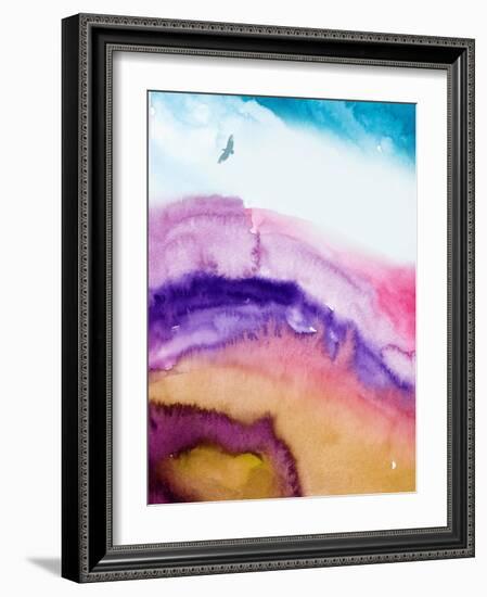 Purple and Violet Mountains-Hallie Clausen-Framed Art Print