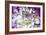 Purple and White Dahlia-George Johnson-Framed Photographic Print