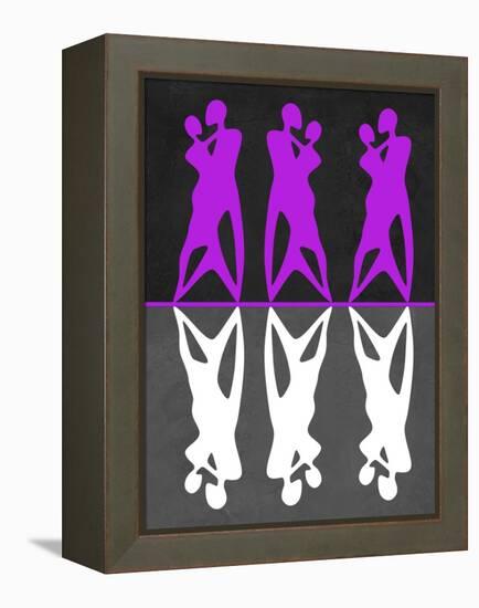 Purple and White Dance-Felix Podgurski-Framed Stretched Canvas