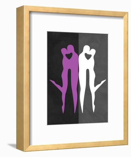 Purple and White Kiss-Felix Podgurski-Framed Art Print