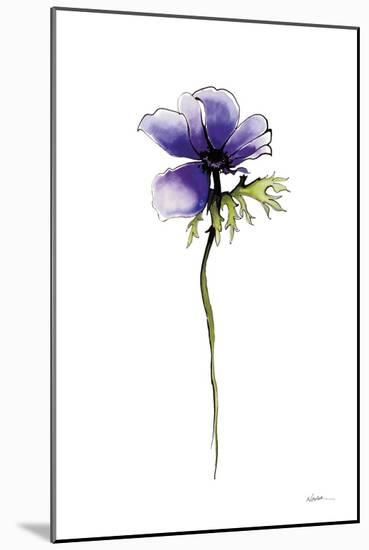 Purple Anemone II-Shirley Novak-Mounted Art Print