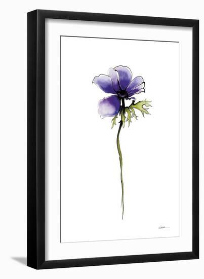 Purple Anemone II-Shirley Novak-Framed Premium Giclee Print