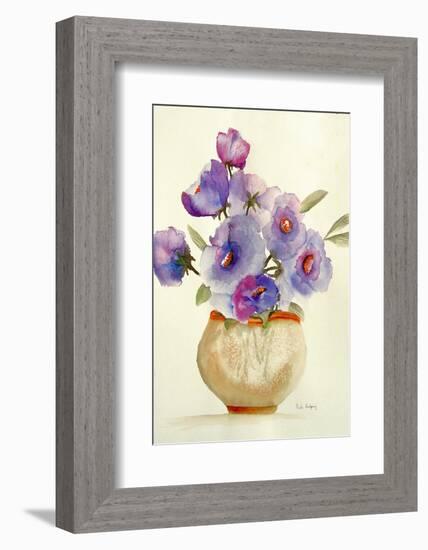 Purple Anemones in a Vase-Neela Pushparaj-Framed Photographic Print