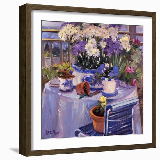 Purple Balcony-Allayn Stevens-Framed Art Print