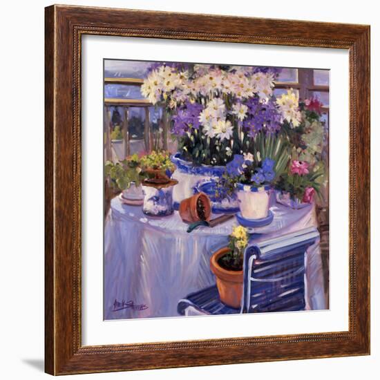 Purple Balcony-Allayn Stevens-Framed Art Print