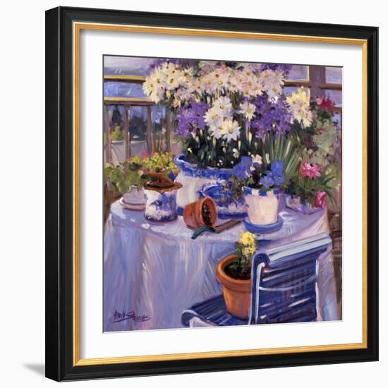 Purple Balcony-Allayn Stevens-Framed Art Print