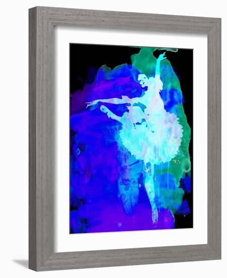 Purple Ballerina Watercolor-Irina March-Framed Art Print