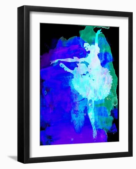 Purple Ballerina Watercolor-Irina March-Framed Art Print