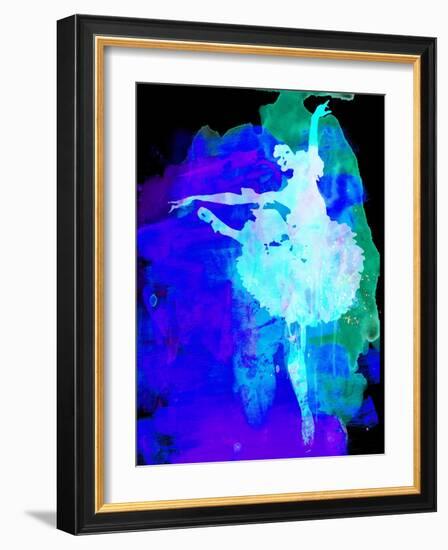 Purple Ballerina Watercolor-Irina March-Framed Art Print