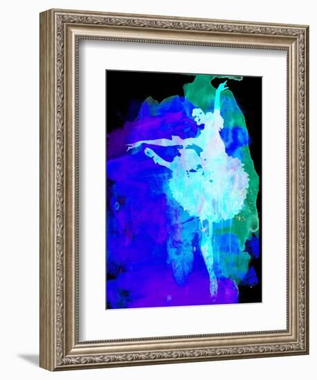 Purple Ballerina Watercolor-Irina March-Framed Art Print