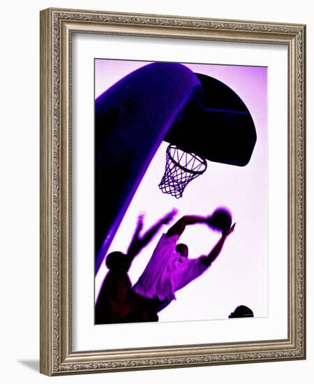 Purple Basketball Game-null-Framed Photographic Print