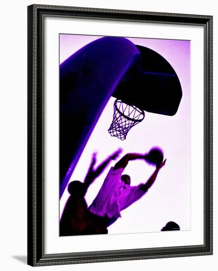 Purple Basketball Game-null-Framed Photographic Print