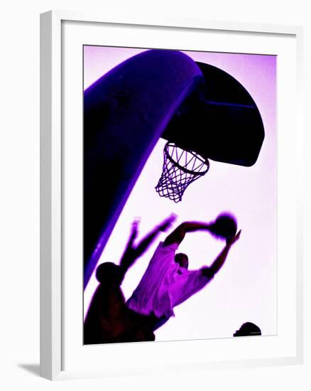 Purple Basketball Game-null-Framed Photographic Print