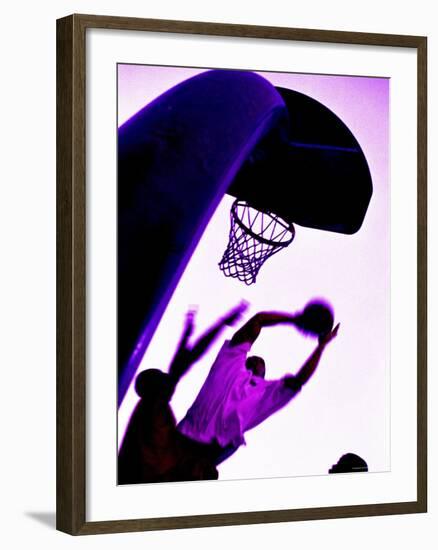 Purple Basketball Game-null-Framed Photographic Print