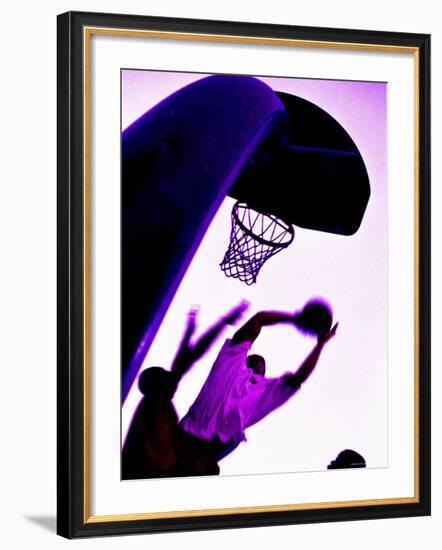 Purple Basketball Game-null-Framed Photographic Print