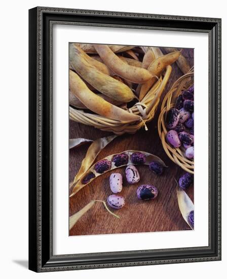 Purple Beans and Pods in Small Baskets-Vladimir Shulevsky-Framed Photographic Print