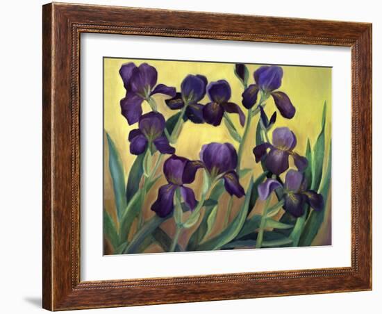 Purple Bearded Iris-Cheryl Bartley-Framed Giclee Print