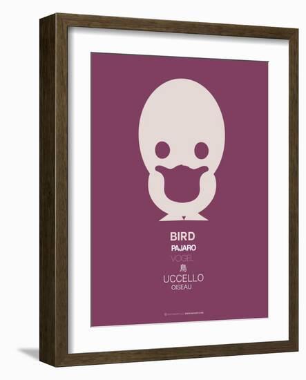 Purple Bird Multilingual Poster-NaxArt-Framed Art Print