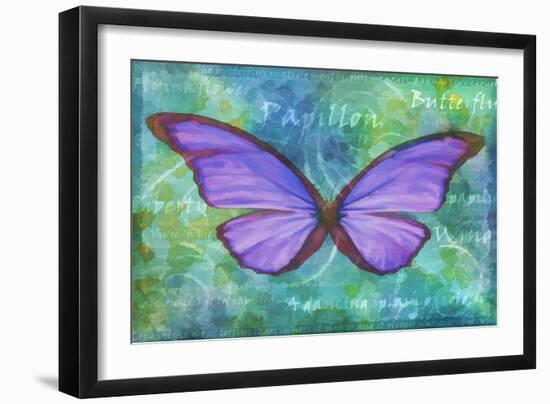 Purple Buterfly-Cora Niele-Framed Giclee Print