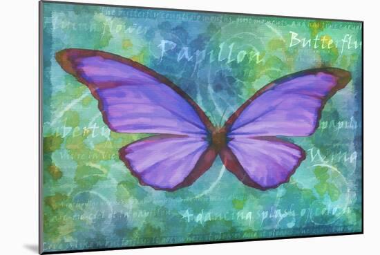 Purple Buterfly-Cora Niele-Mounted Giclee Print