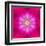 Purple Concentric Flower Center: Mandala Kaleidoscopic Design-tr3gi-Framed Art Print