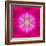 Purple Concentric Flower Center: Mandala Kaleidoscopic Design-tr3gi-Framed Art Print