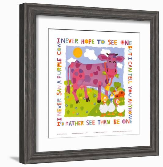 Purple Cow-Cheryl Piperberg-Framed Art Print