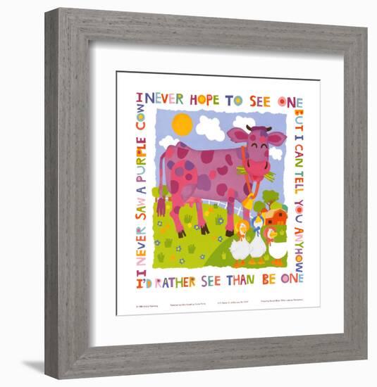 Purple Cow-Cheryl Piperberg-Framed Art Print