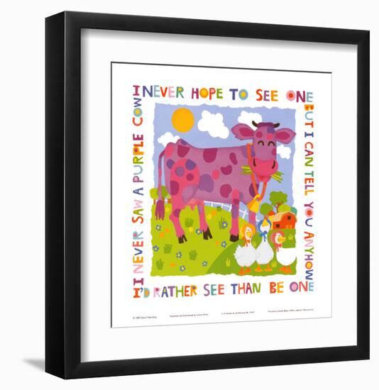 Purple Cow-Cheryl Piperberg-Framed Art Print