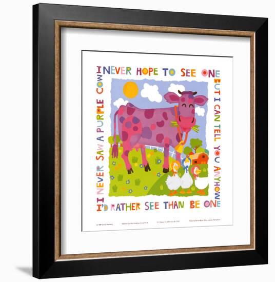 Purple Cow-Cheryl Piperberg-Framed Art Print