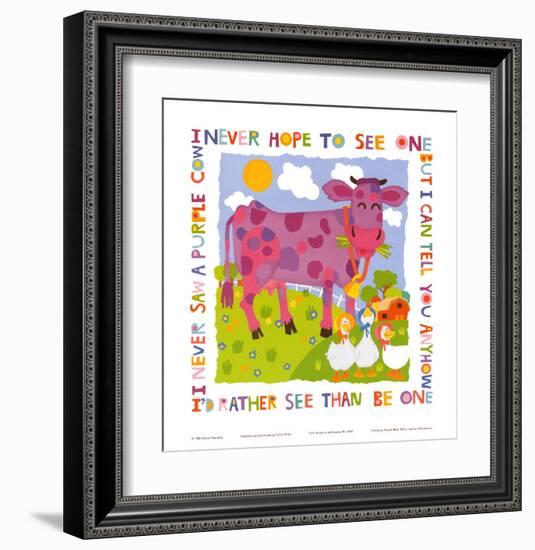 Purple Cow-Cheryl Piperberg-Framed Art Print